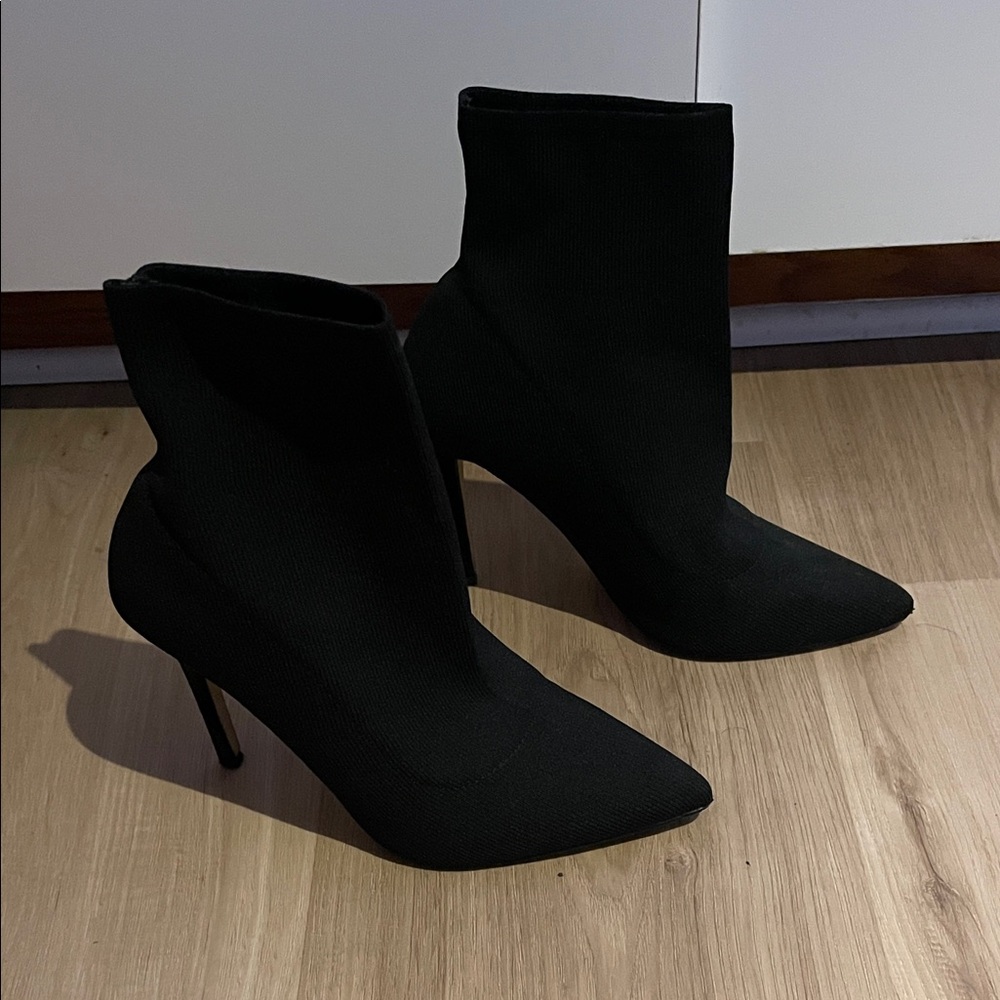 Lipsy London sock boot Black Women's Ankle Boots